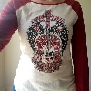 Cream/Red Baseball Long-Sleeve Shirt - Lucky Brand